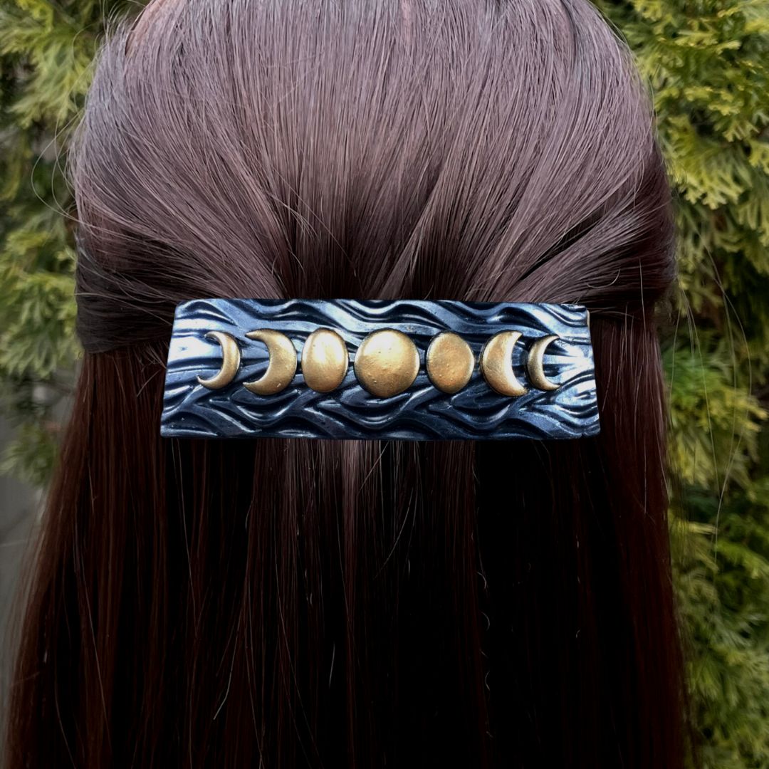 Moonphase Hair Barrette