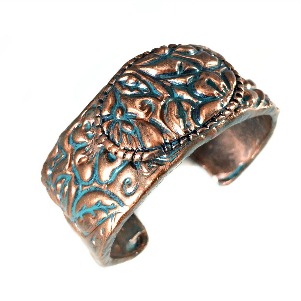 Patina clay cuff