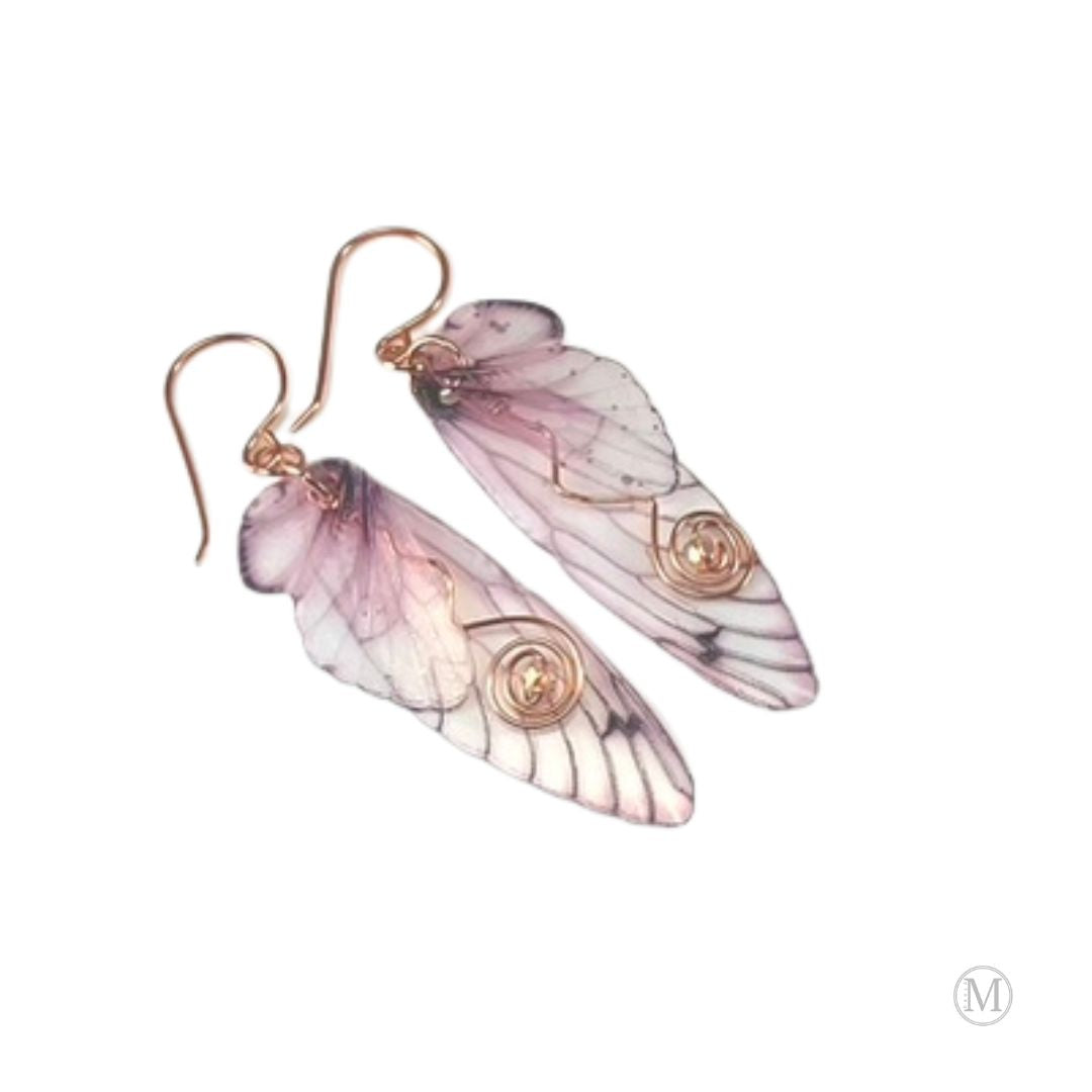 Pink Butterfly Dangle Earrings