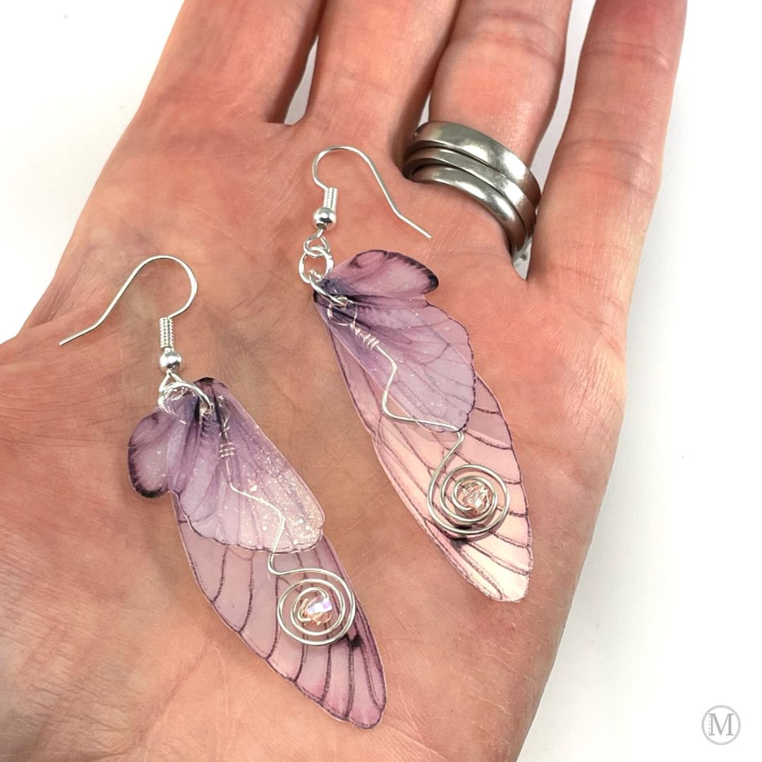 Pink Butterfly Dangle Earrings