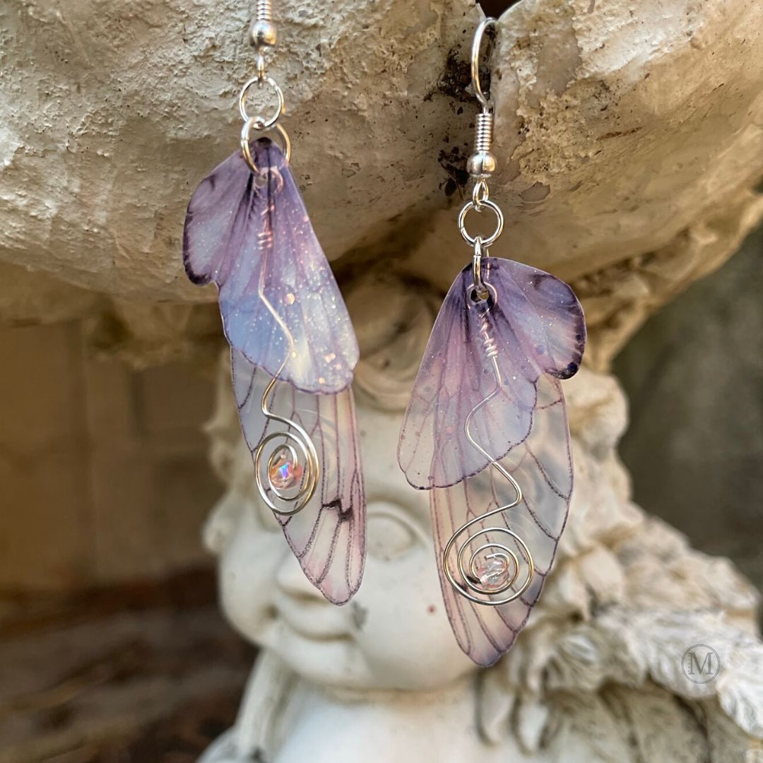 Pink Butterfly Dangle Earrings