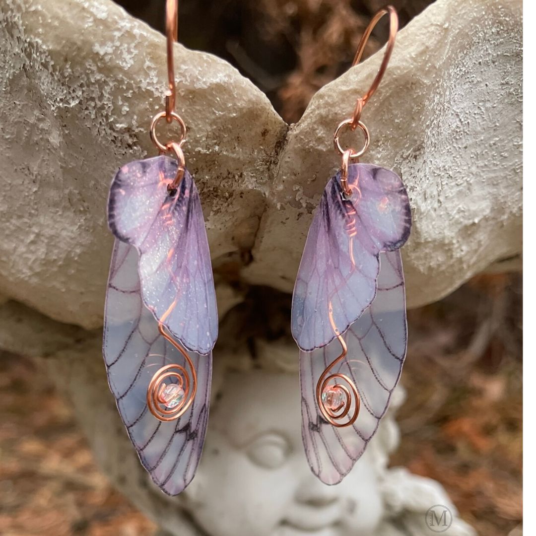 Pink Butterfly Dangle Earrings