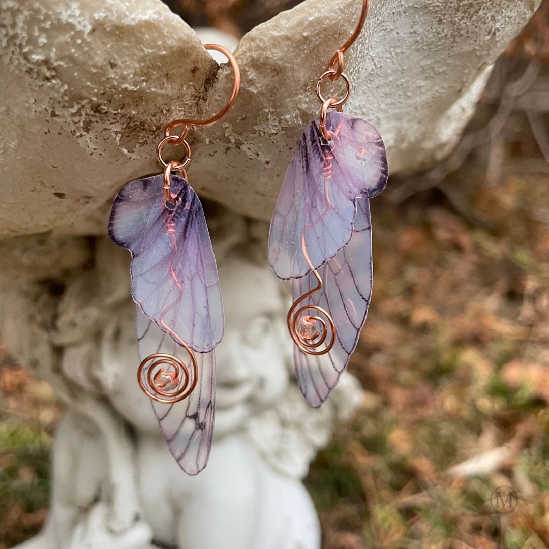 Pink Butterfly Dangle Earrings