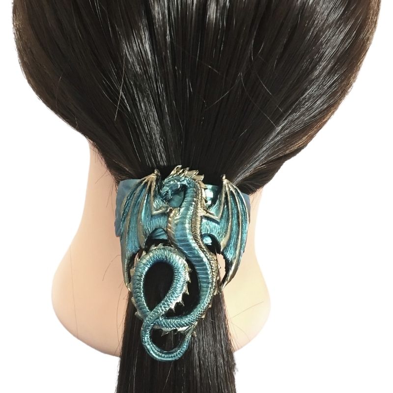 green dragon ponytail holder