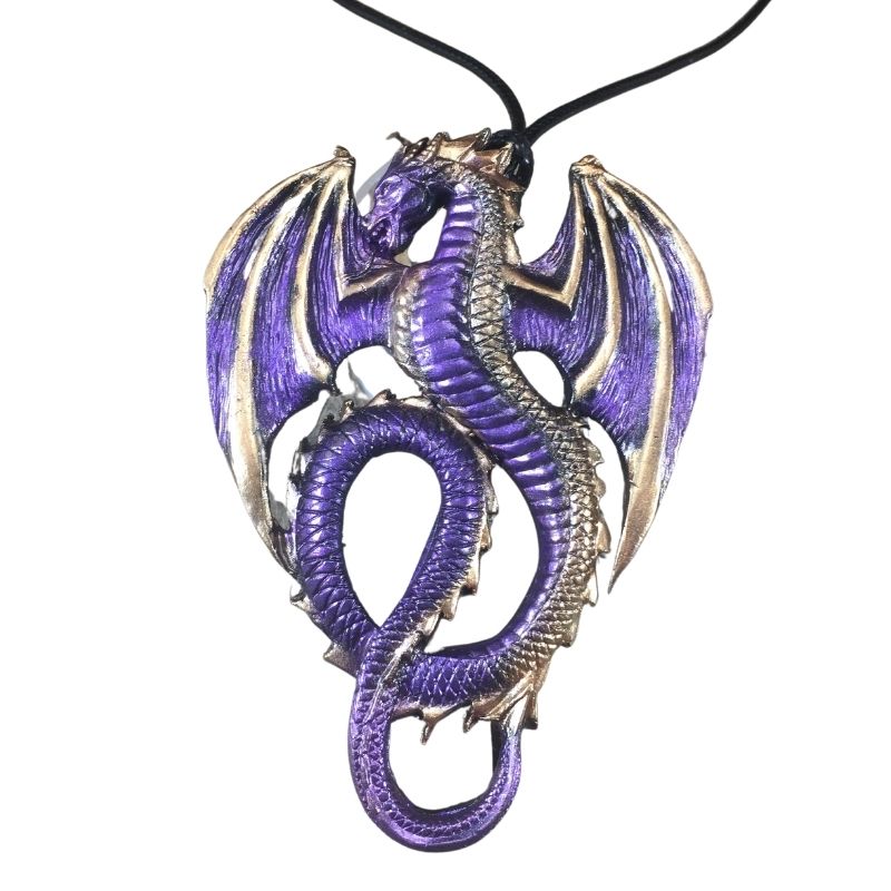 purple dragon necklace