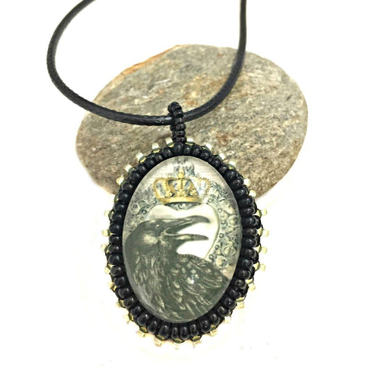 raven crown pendant