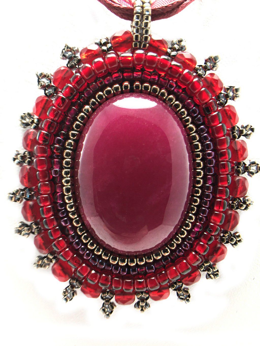 red victorian necklace
