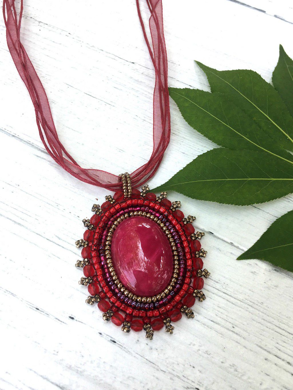 red victorian pendant