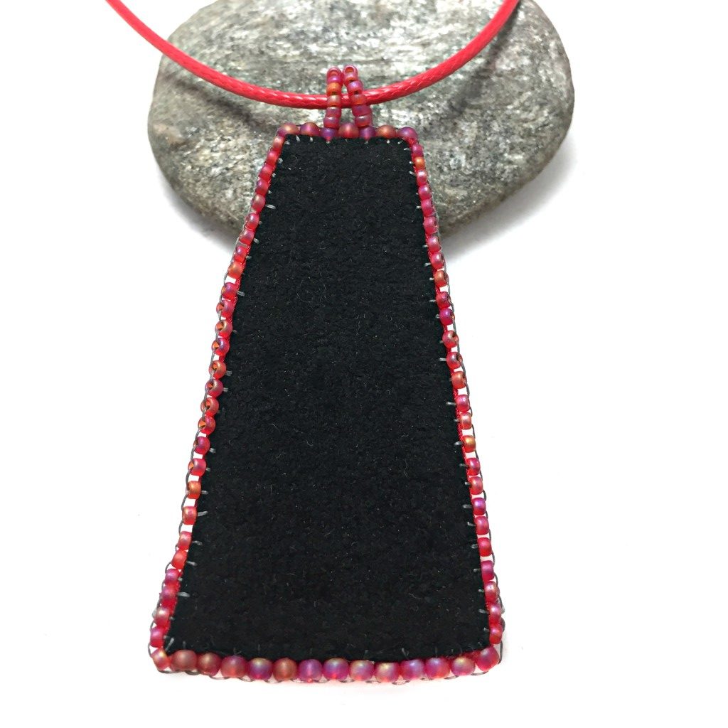 red silk pendant