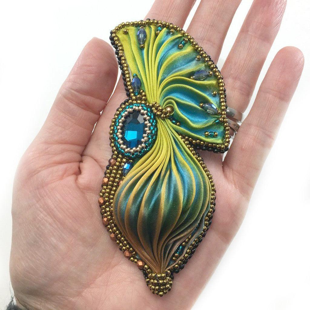 Peacock feather Brooch Pin