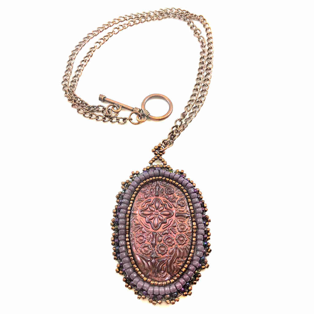 Pink Victorian Oval necklace
