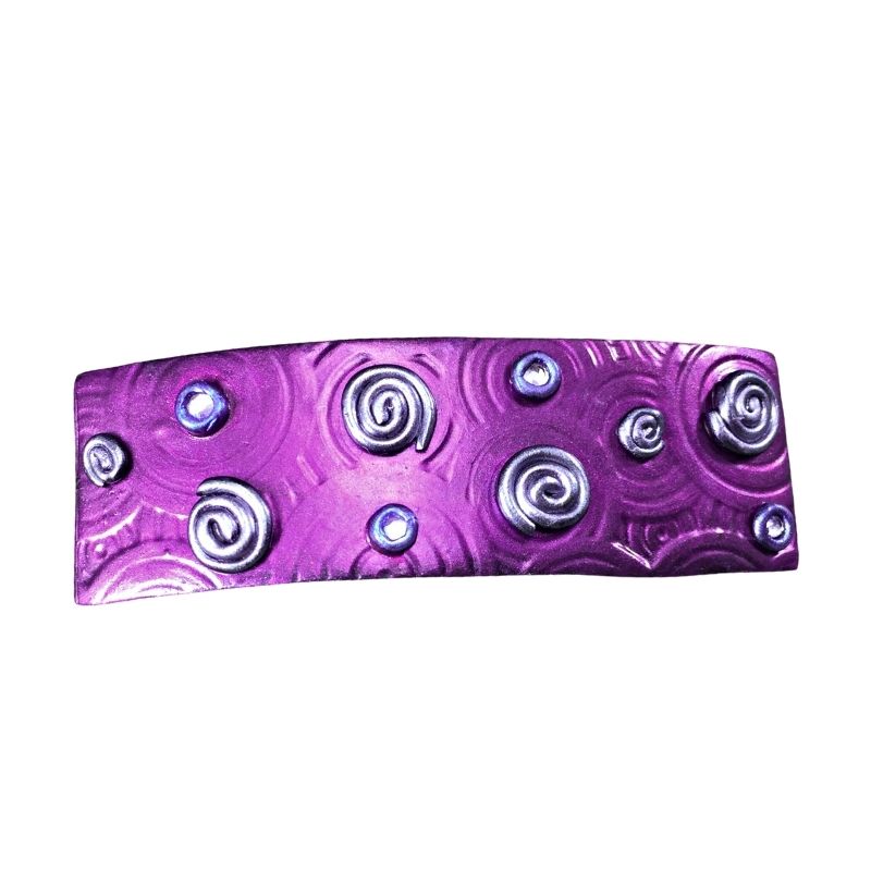 swirling galaxy hair barrette