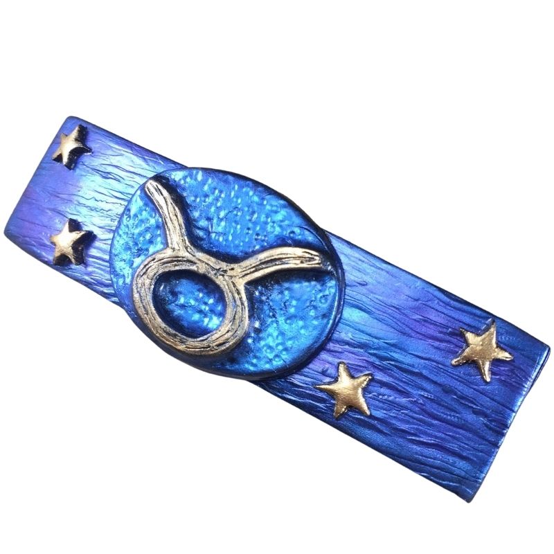 Taurus star sign hair barrette