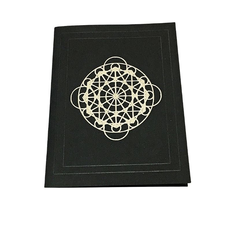 Black witch cards with geometric shapes