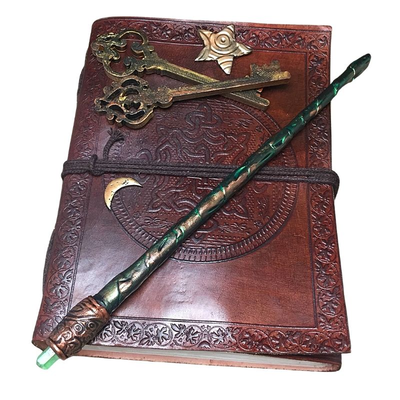 wizard wand green crystal